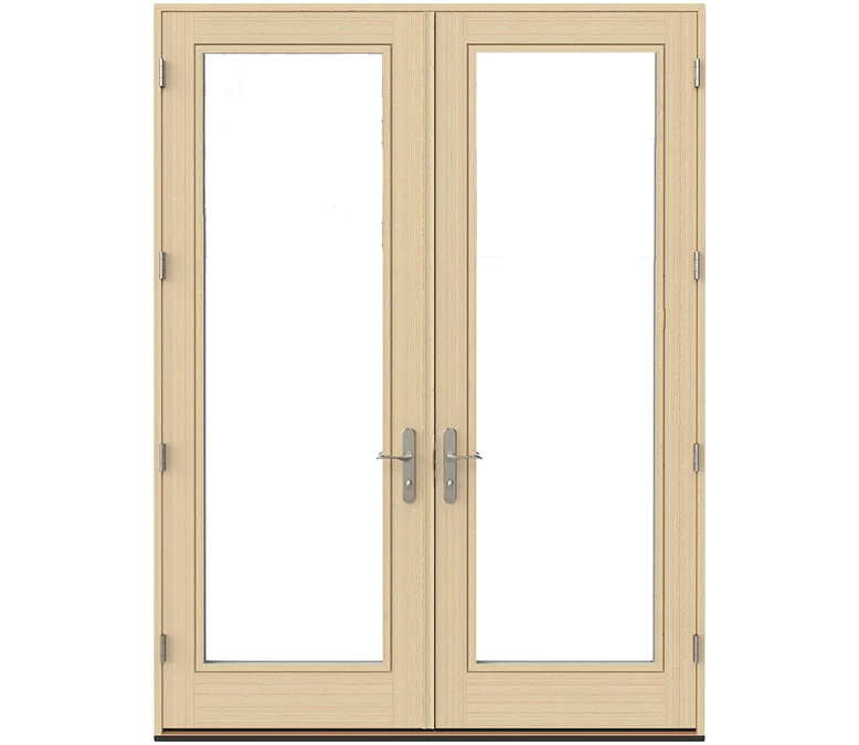 Rockford Pella Lifestyle Series Wood Double Hinged Patio Doors